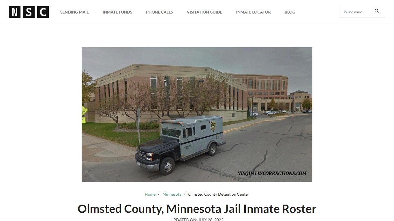 Olmsted County, Minnesota Jail Inmate List